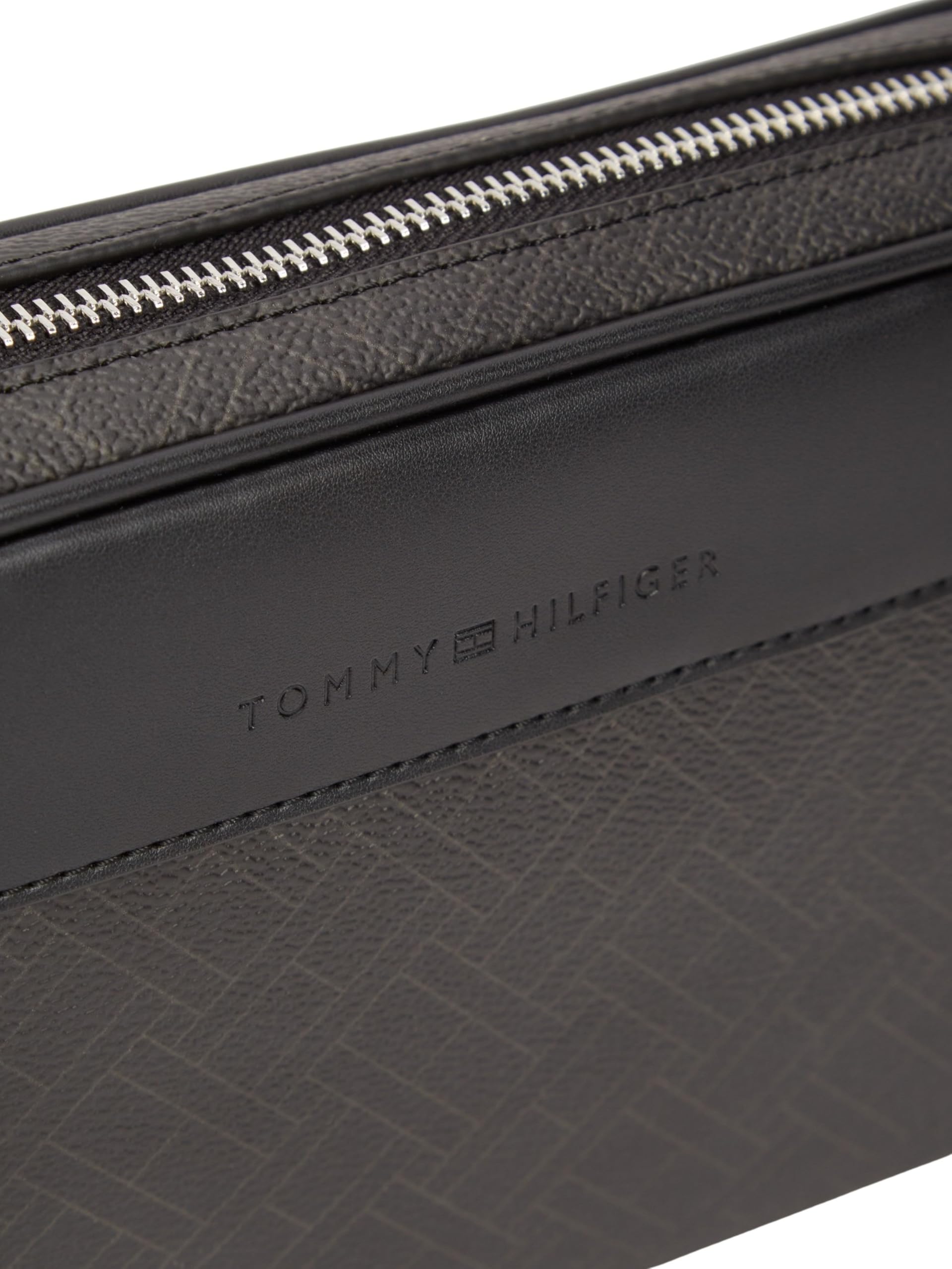 Tommy Hilfiger Bolsa con monograma de la bandera Th AM0AM14146 para hombre, otros accesorios pequeños, negro (negro), talla única