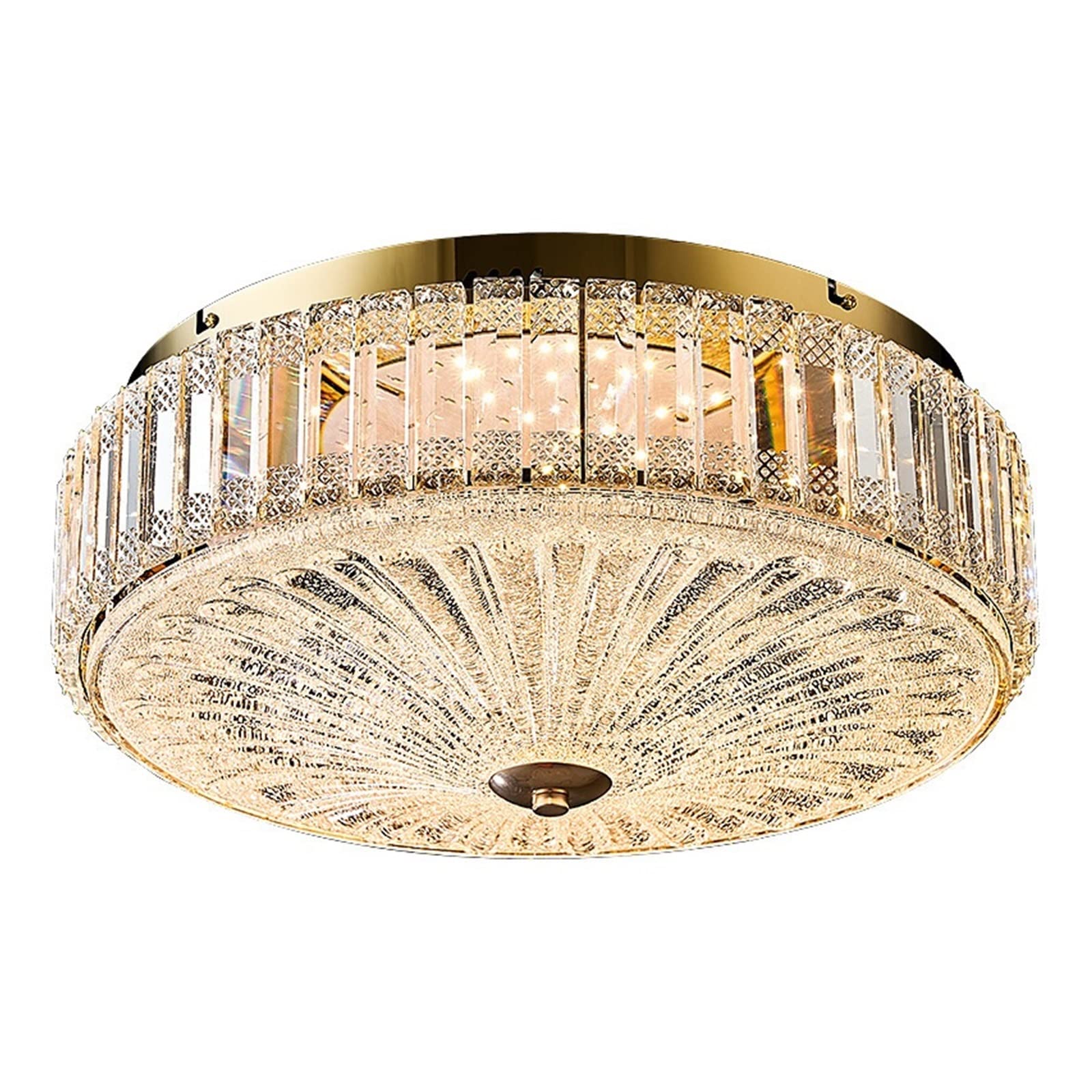 CYairong-22 Ceiling Lighting Bedroom Crystal lamp Modern Minimalist Ceiling Three-Color Lighting Restaurant Bedroom Lamps Ceiling Lamp(48CM)