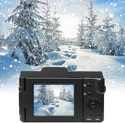 Miniatura 4 de Cámara digital de 1080p para fotografía, mini cámara de vlogging con pantalla grande HD de 2.4 pulgadas, zoom digital de 16x, lente desmontable,