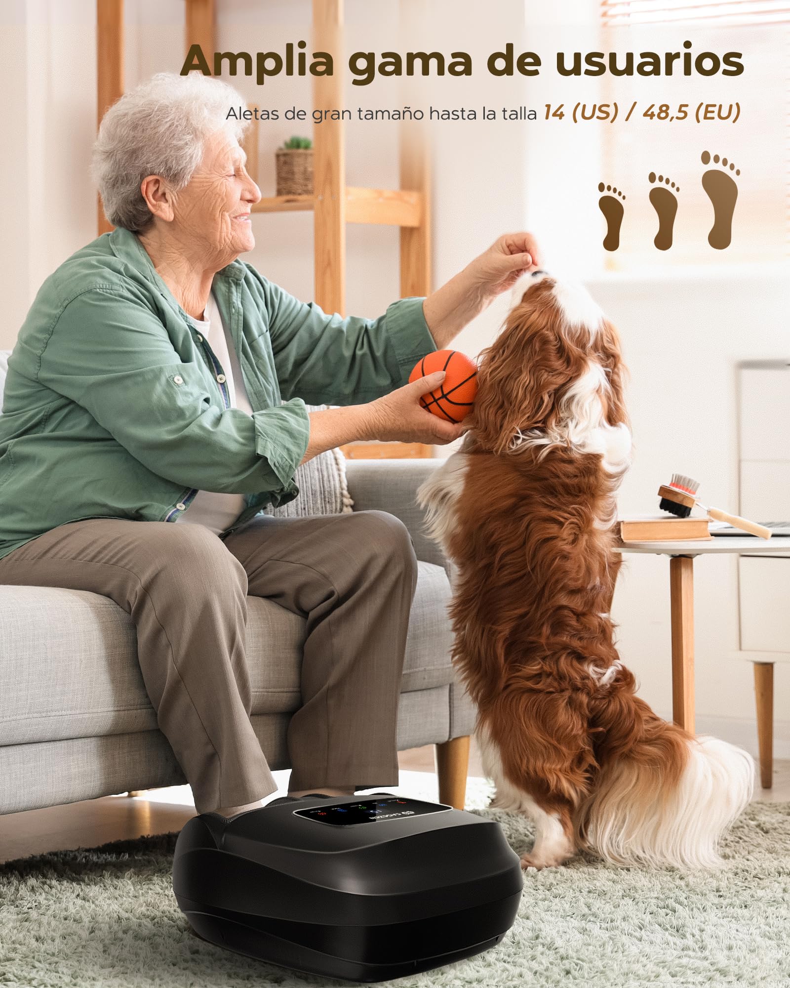 EaseZen Masajeador de Pies Shiatsu con Calor, Masajeador de Pies para Relajación con Mando a Distancia y Pantalla LCD, Regalo Perfecto para Ellos/Ellas/Madres/Padres, Adecuado hasta la Talla 48