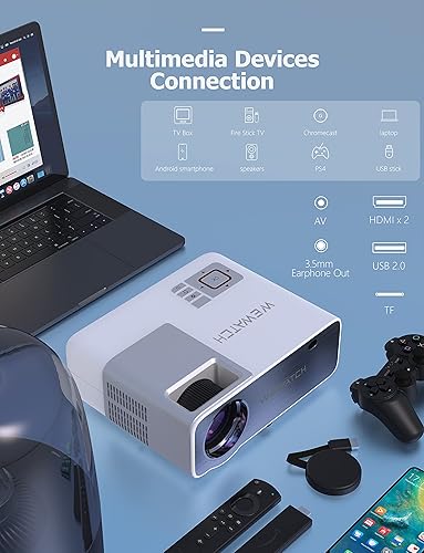 Miniatura 6 de WEWATCH Proyector nativo 1080P 5G LED de 15000 lúmenes WiFi inalámbrica pantalla grande de 230 pulgadas corrección Keystone de cuatro puntos 50