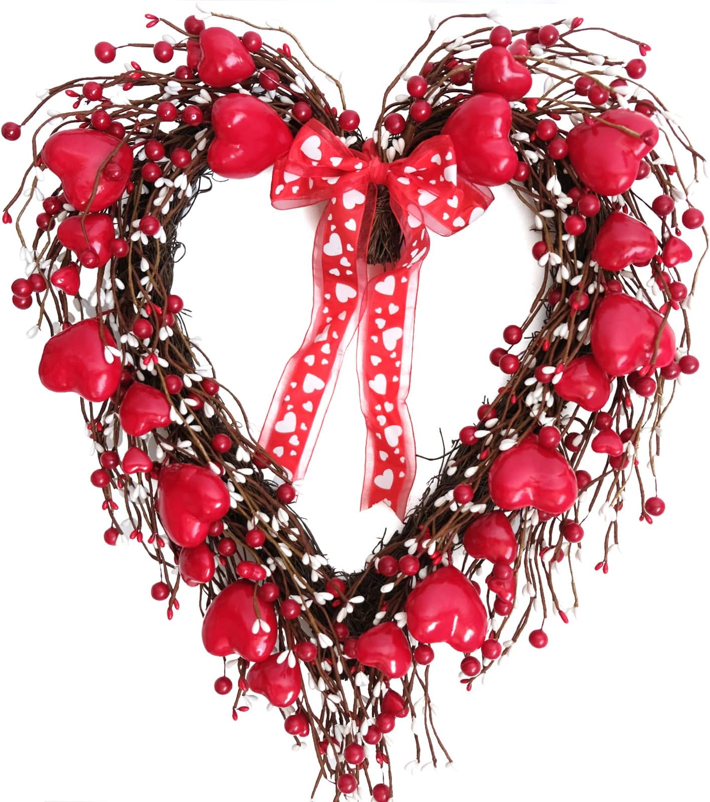 Valentine's Day Door Wreath Heart Shaped Wreath Valentines