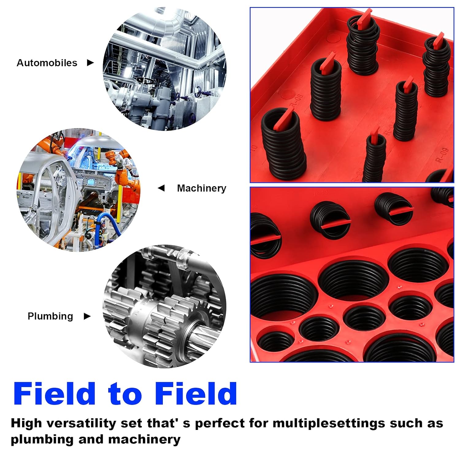 Buy SHEENO 407 Pcs 32 Sizes Rubber ORing Sealing Gasket Rings Washer