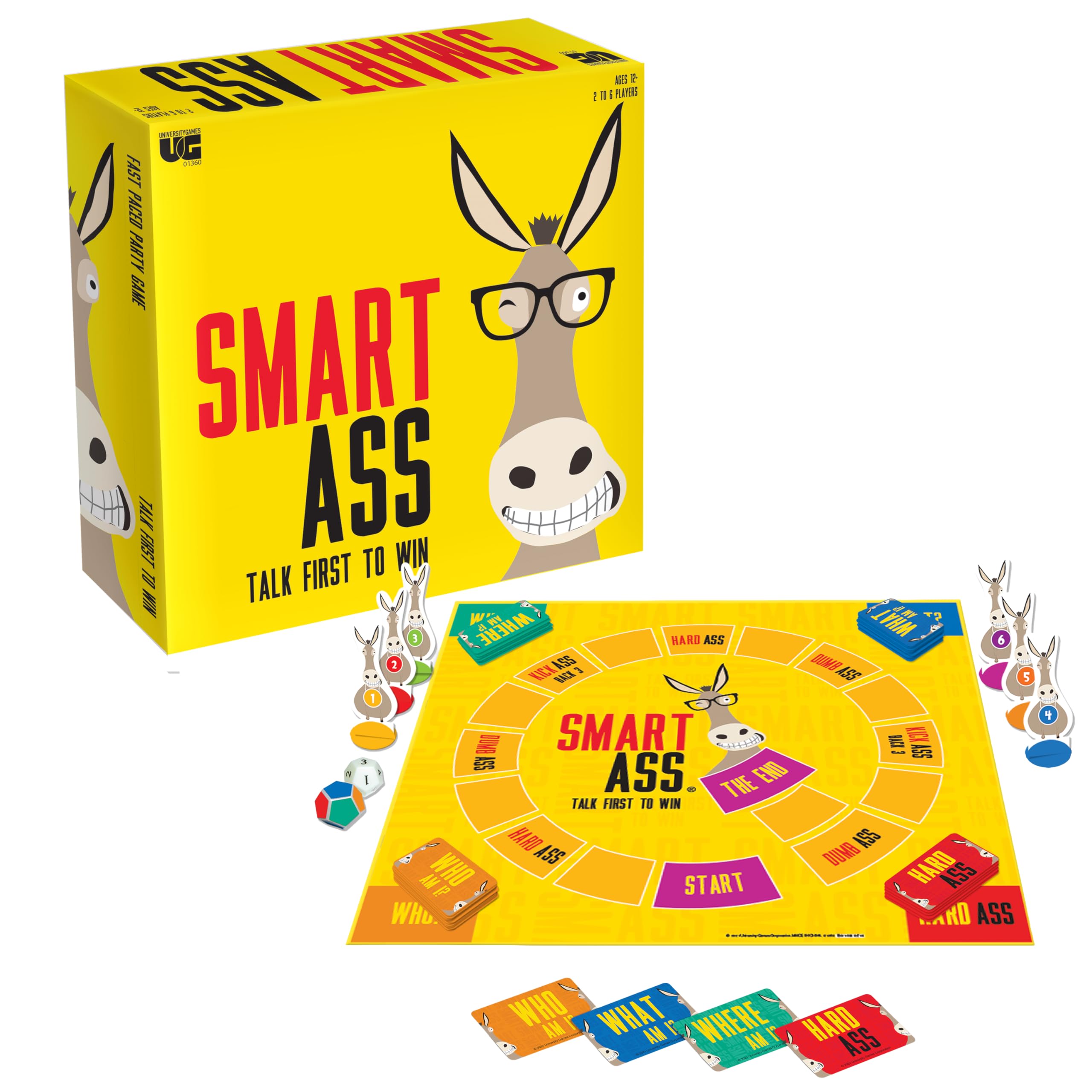 Smart Ass Box-01360 Board Game, Yellow