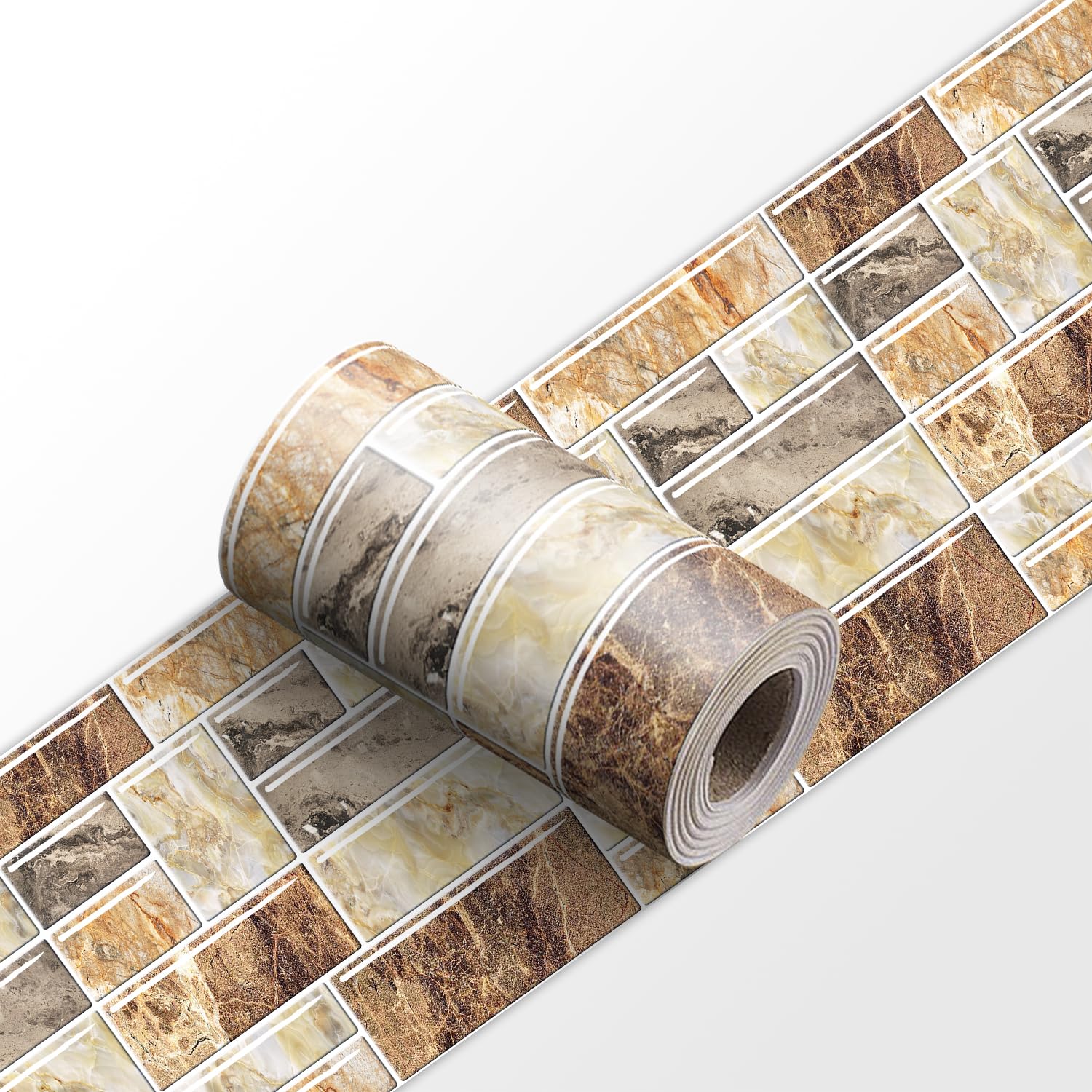Visitryl Yx-363 Wallpaper Border Self Adhesive Wall Tiles Decorative, Peel And Stick Wall Border Bathroom Stickers 10 * 240Cm