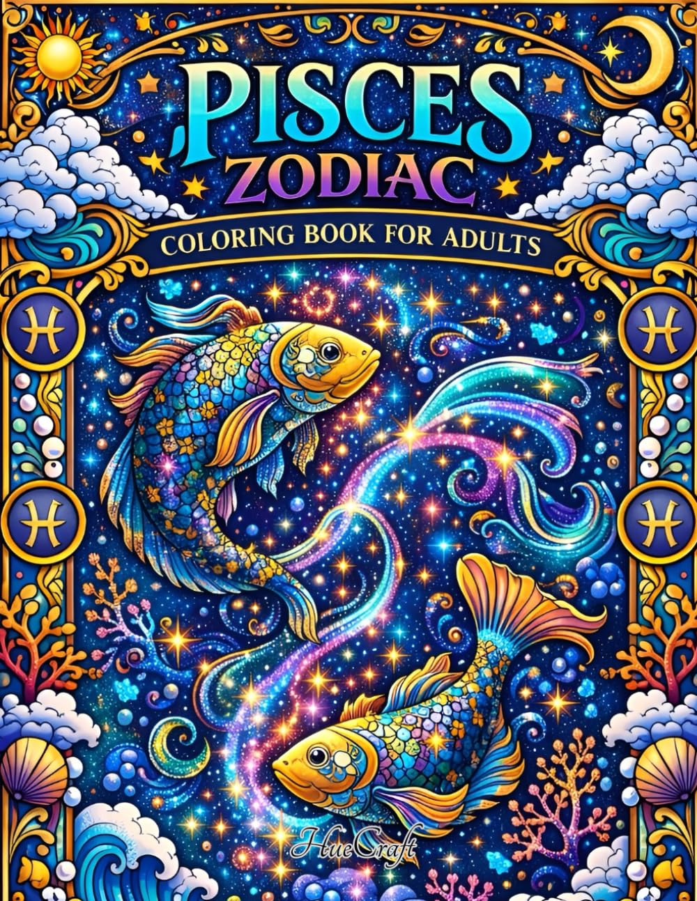 Pisces Zodiac Coloring Book for Adults: Mystical Underwater Fantasy Designs Featuring Pisces Symbol, Celestial Fish, Ocean Mandalas, Sea Goddess ... (Zodiac Signs Adult Coloring Book Series)