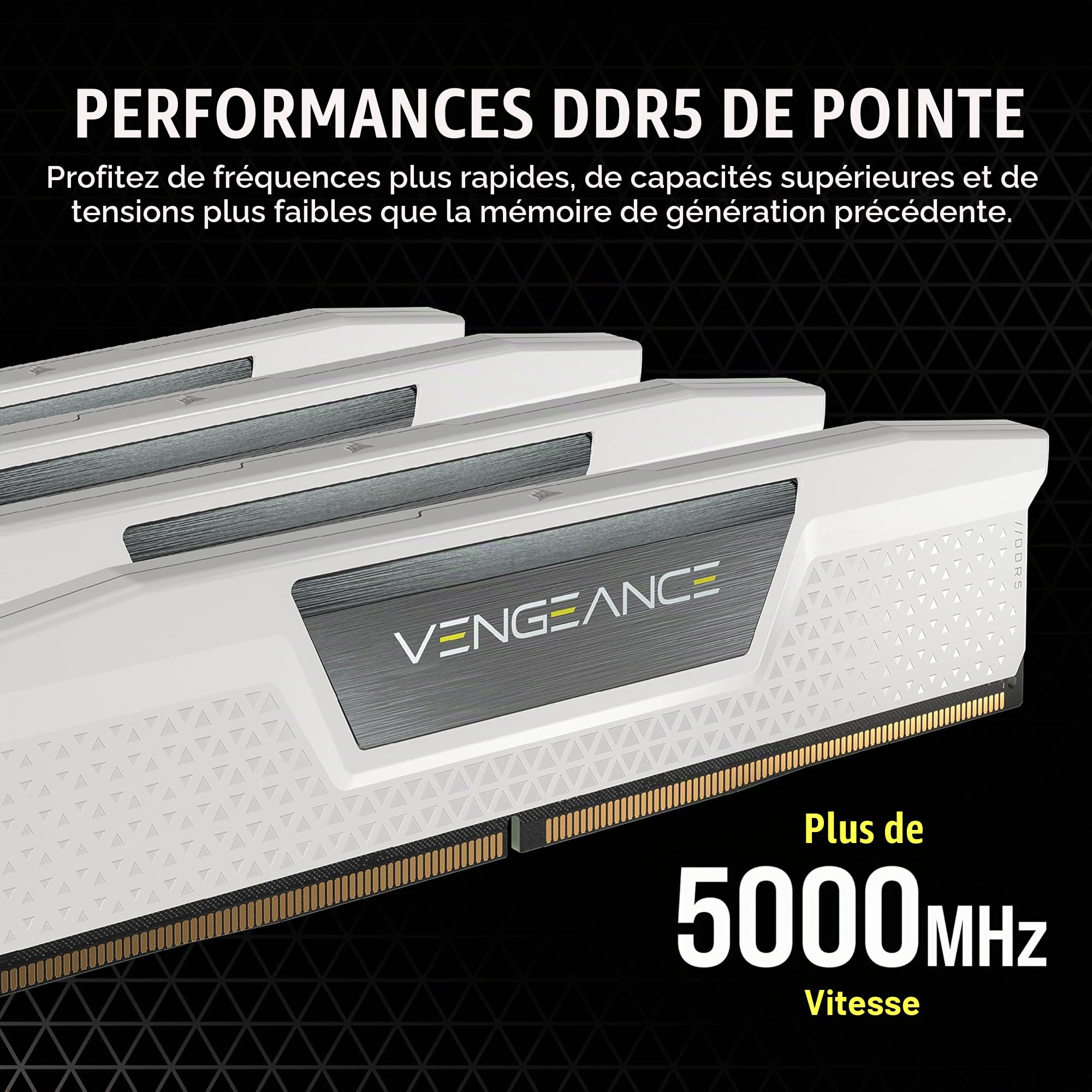 CORSAIR Vengeance DDR5 32Go (2 x 16Go) Jusqu'à 5600MHz Intel RAM