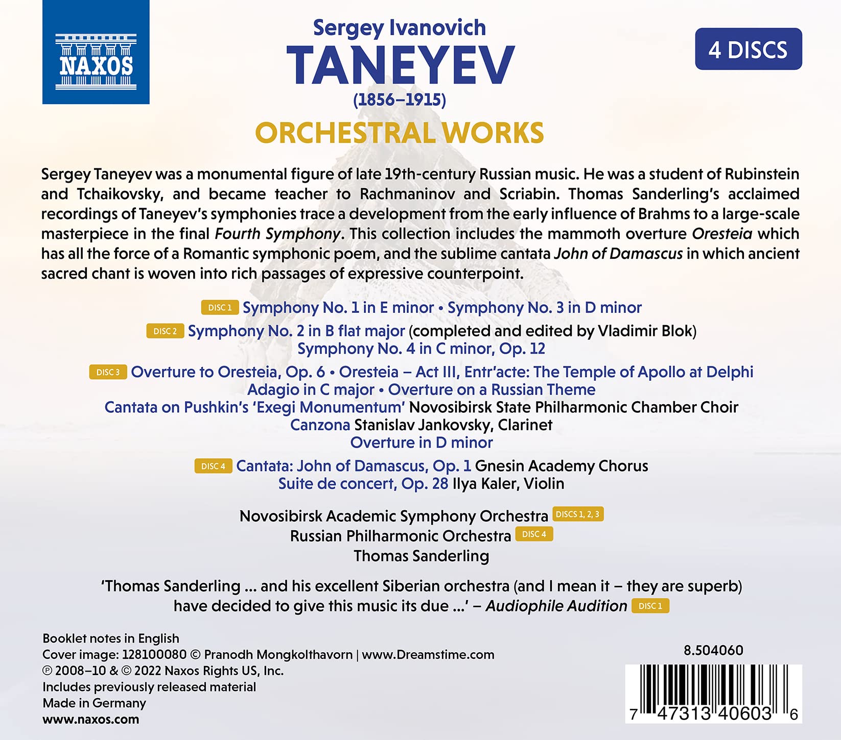 Taneyev Orchestral Works