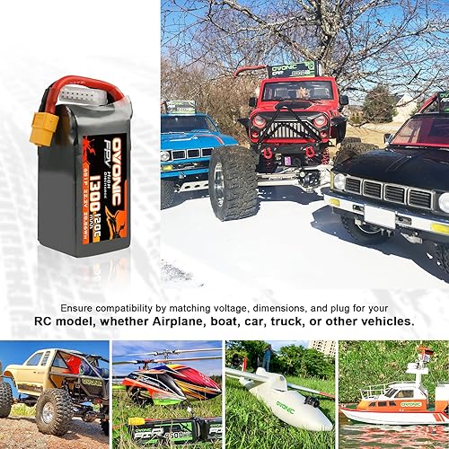 Miniatura 9 de OVONIC 6s Lipo Batería 120C 1200mAh 22.2V Lipo Batería con XT60 Conector para RC FPV Racing Drone Quadcopter