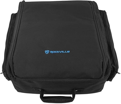 Miniatura 7 de Rockville (1) Mochila acolchada RLBP8 para 8 pares de luces bolsa con divisores+asa+correas paquete con (8) RockPAR50 LED RGB Compact Par Can DJClub