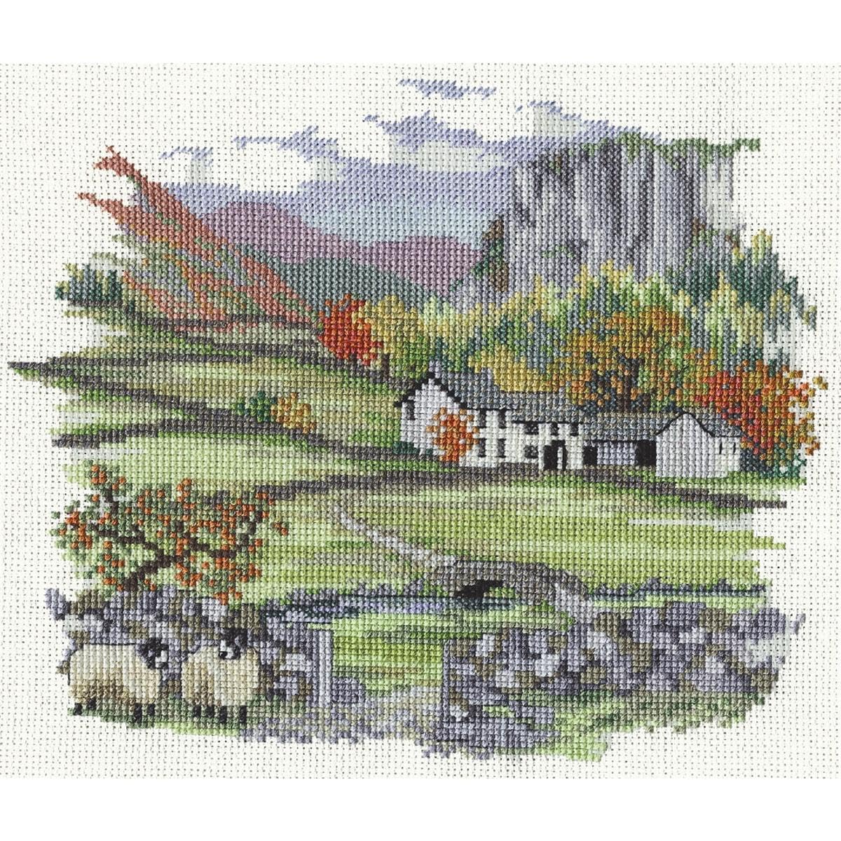 Bothy Threads Cross Stitch Kit - Countryside - Cragside Farm