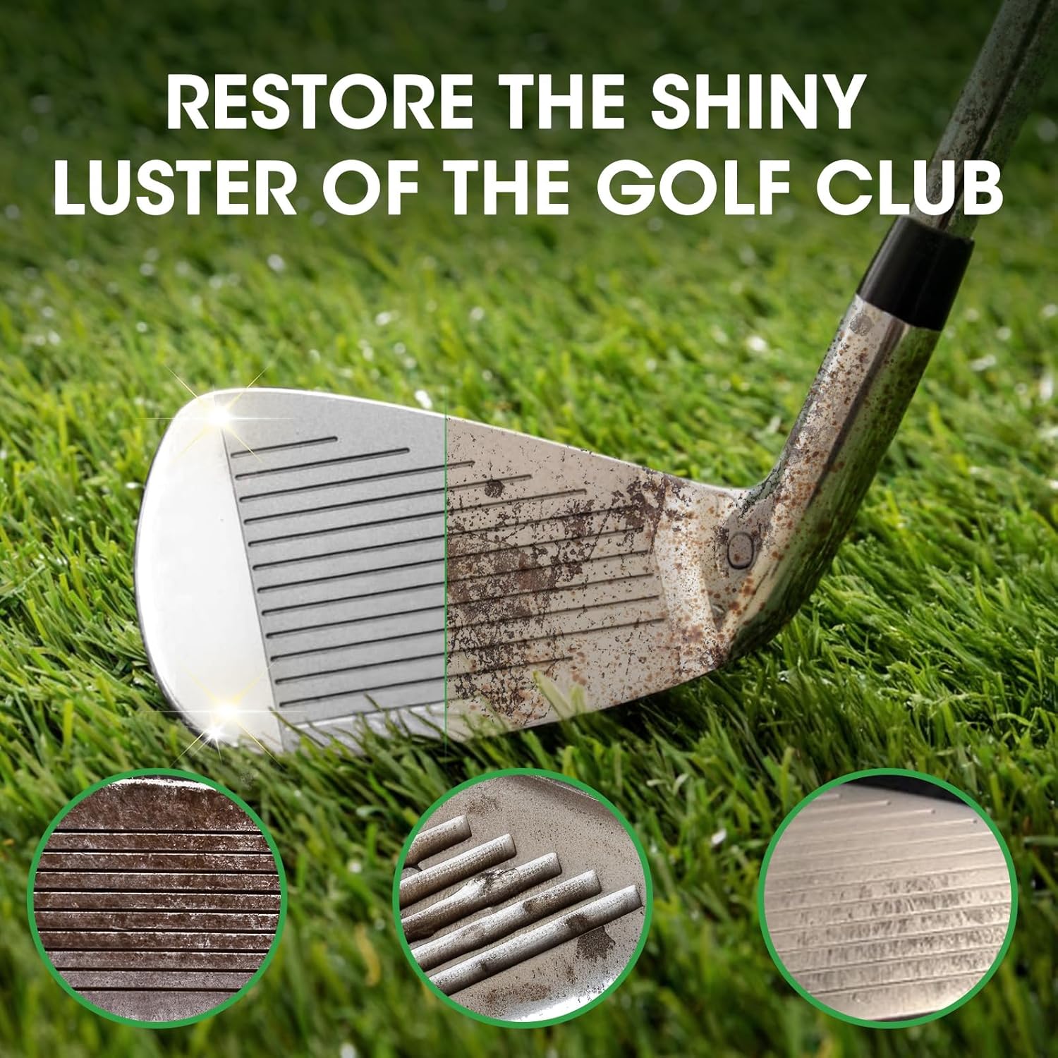 Golf Club Polish & Golf Club Cleaner - Rust and Scratch Remover Golf Club Polishing Kit/Golf Club Cleaning Kit - 9 oz Metal Polish Compound - Golf Accessories - Image 2
