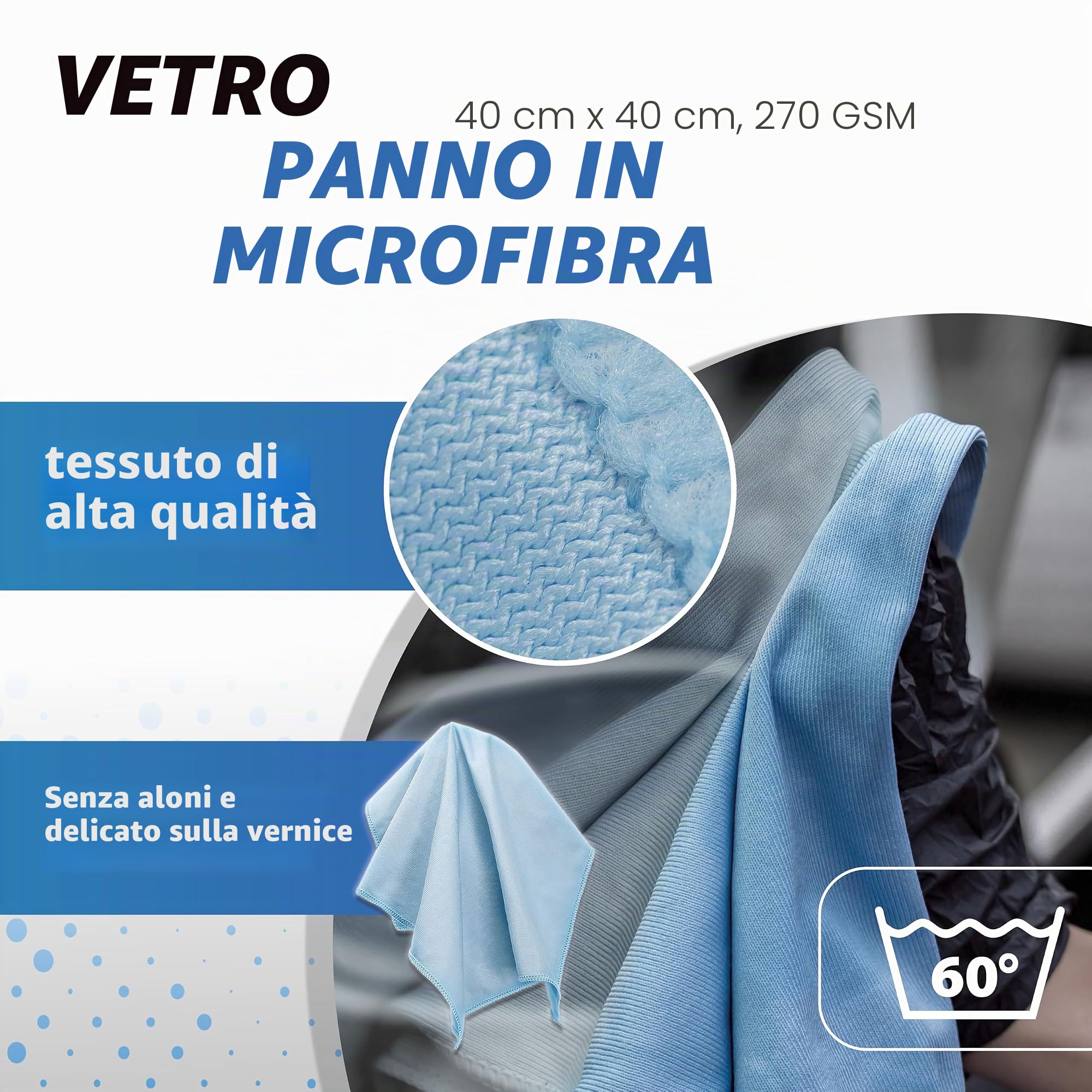 Pacchetto da 5 pezzi per sigillatura del vetro - Soft99 Glaco DX 110 ml sigillante + Soft99 Glaco Glass Compound Roll On 100 ml - Politore per vetro + detergente per vetri 100 ml, panno lucidante