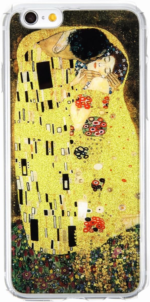 Gold Tone Glitter Printed the Kiss Painting By Gustav Klimt Hard Plastic Phone Case for iPhone 6s / iPhone 6 Case (4.7 Inch)