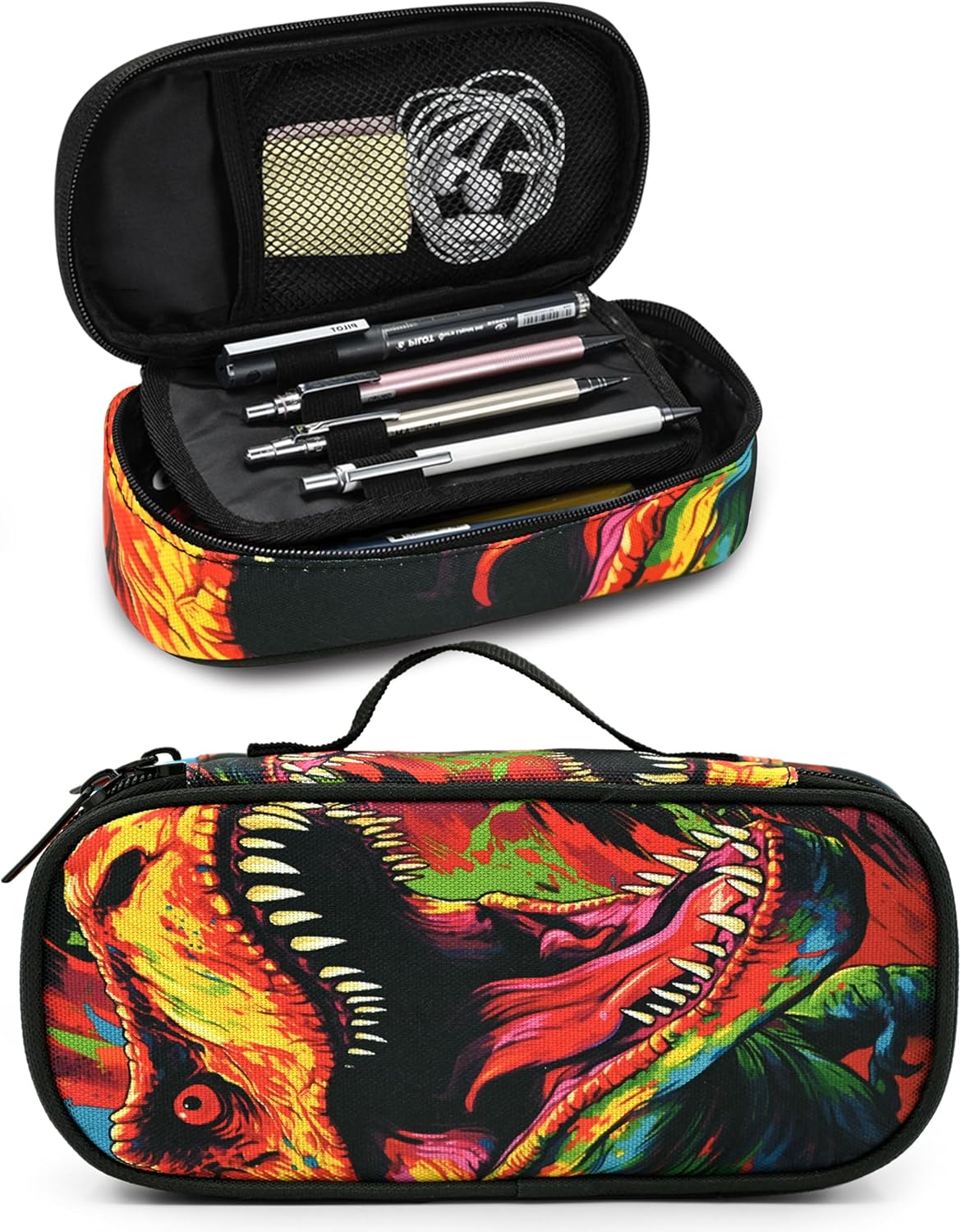 Dinosaur Pencil Case Pencil Pouch Large Capacity Pen Bag School Office Organizer Stationery Storage Box For Girls Boys Teen Kids