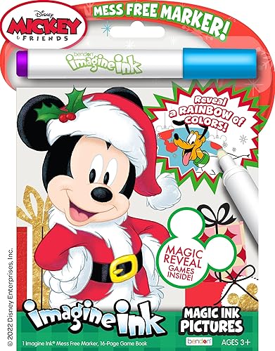 Mickey and Minnie Mouse Holiday Imagine Ink - Libro de actividades de 16 páginas
