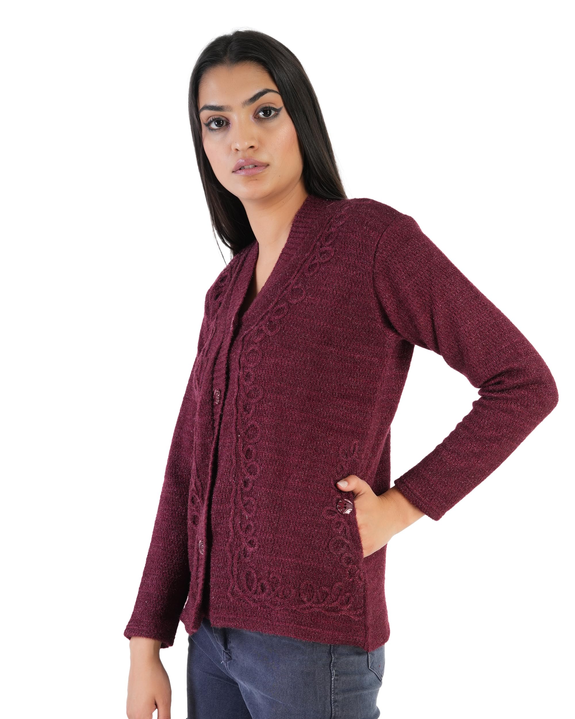 Women OSWAL FINE Wool/L/MAHROON-image-23