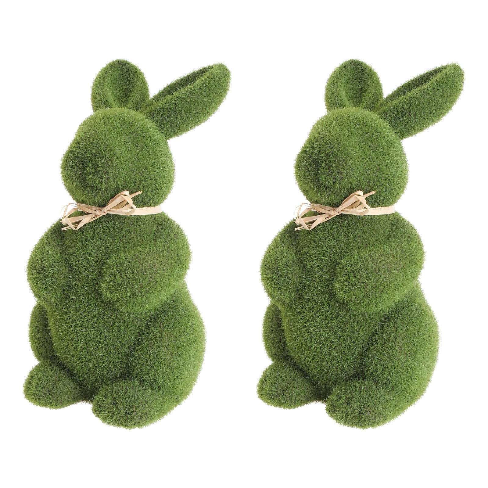 Luxshiny 4 Pezzi Statuetta Coniglio Muschio Artificiale Verde per Pasqua | Mini Ornamento da Tavolo, Finitura Realistica e Lavorazione Fine, per Famiglia e Amici, Stile Creativo