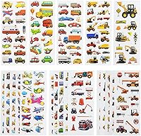 Vista 10 de 24 hojas (más de 500 unidades), calcomanías 3D hinchadas para niños pequeños, hojas de calcomanías preescolares a granel para recompensa