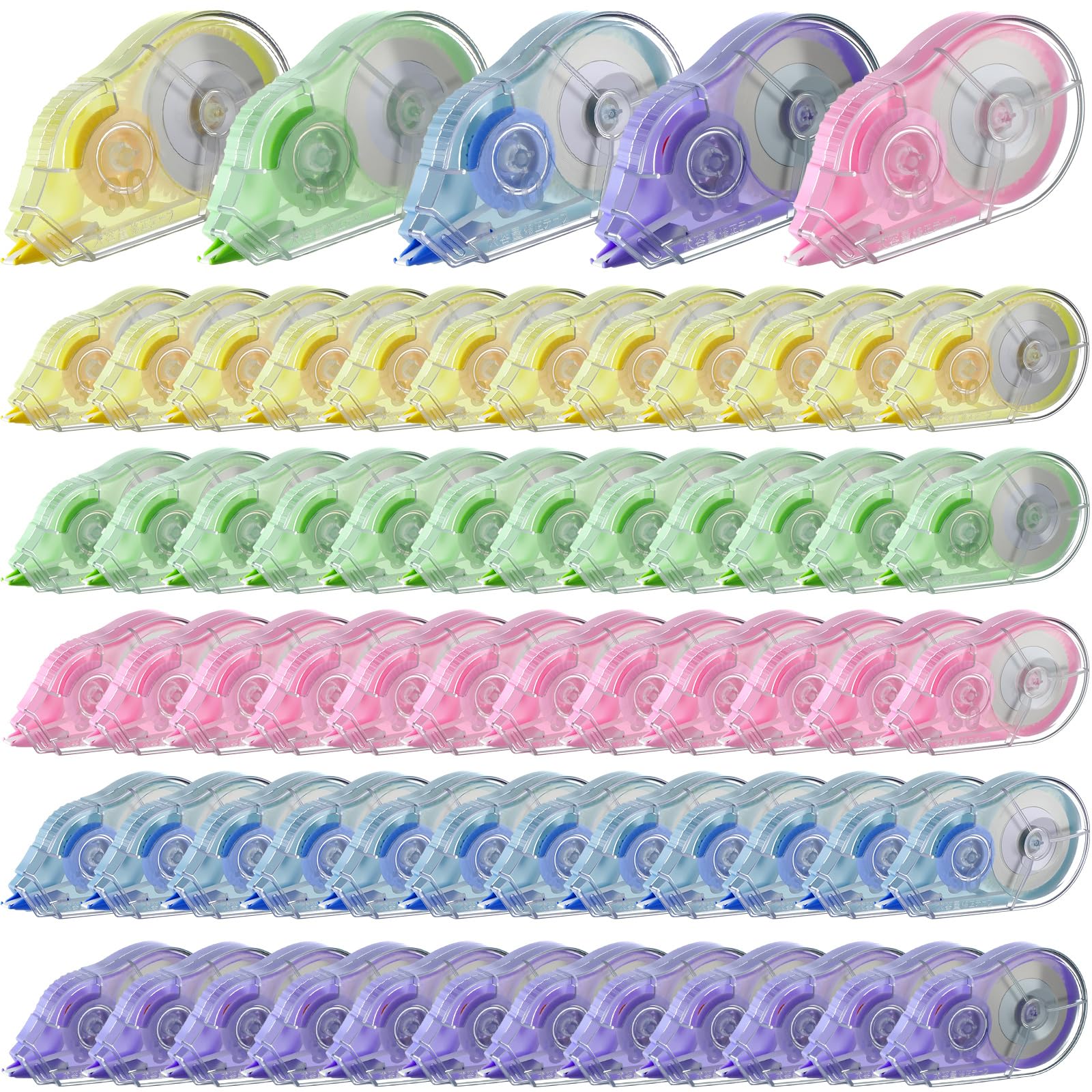 Korrekturband, weiß, falsch, reißfest, einfach zu bedienen, für Büro, Notizen, Tagebuch, Scrapbooking, Zuhause, Weiß, 60 Stück