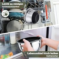 Homikit 3 részes rozsdamentes keverőtál szilikon alappal és fedővel 4