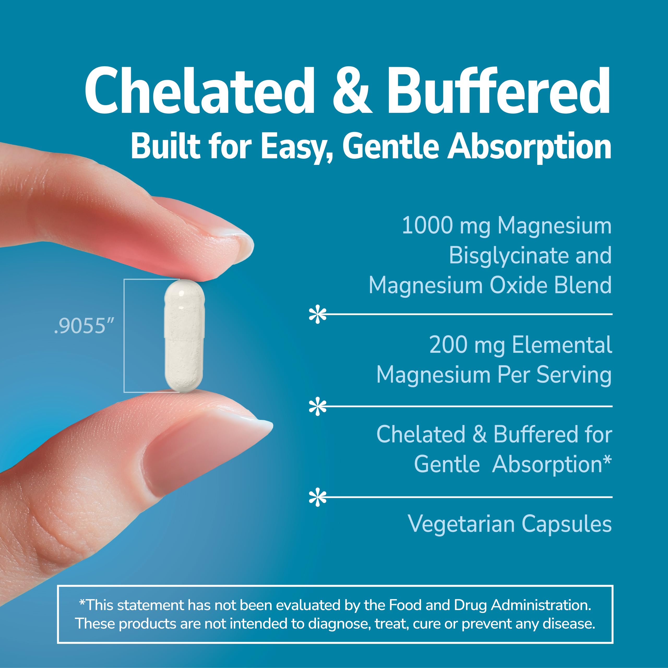 21st Century Magnesium Glycinate 200mg Capsules, Gentle Chelated, 90ct — Amazon image 5