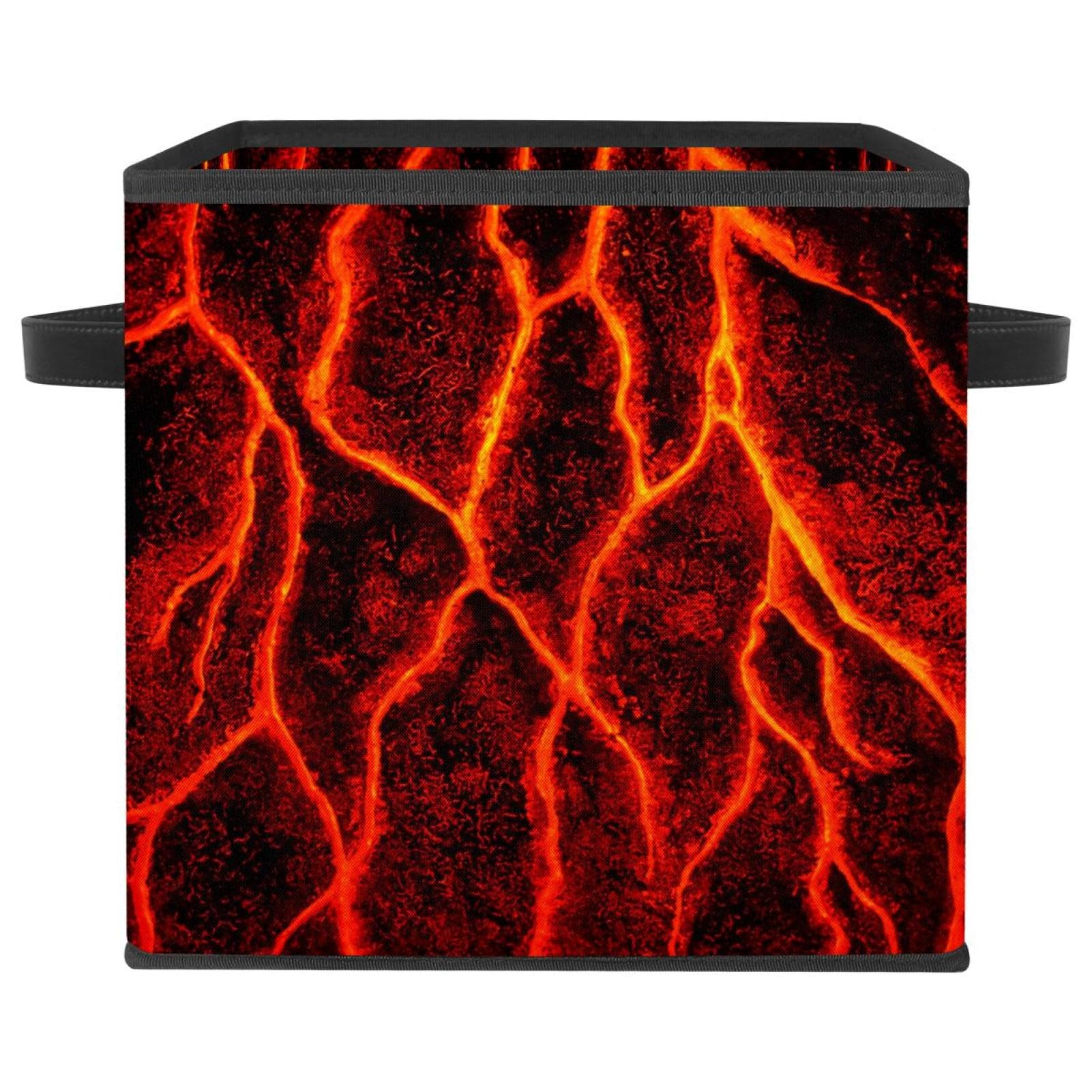Organiseur en tissu premium Magma Lava bac de rangement robuste