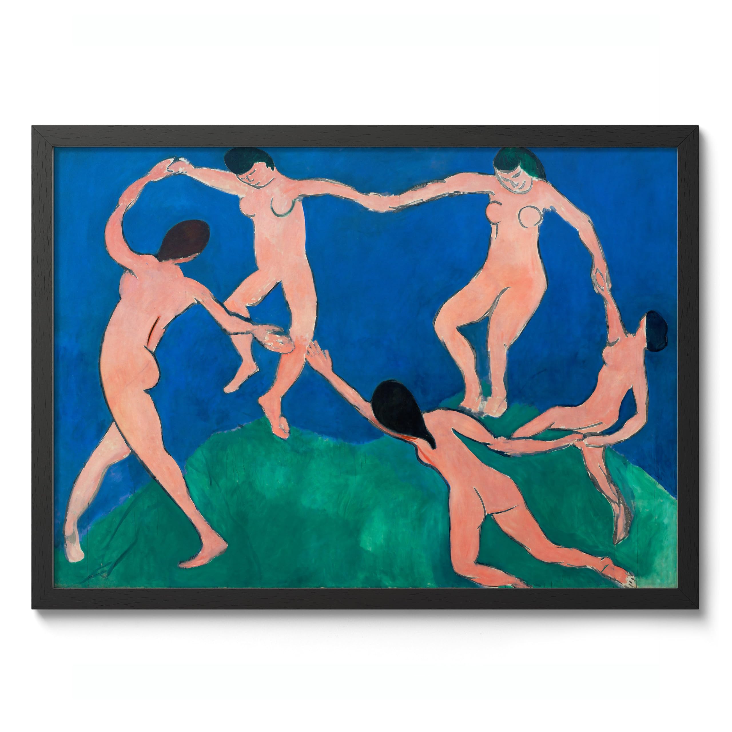 La Danse Henri Matisse Poster. Classic Art Painting Print, Art Exhibition Neutral Wall Art, Modern Minimalist Home Decor Picture, Archival Matte, A2 (Black Frame) - 59.4x42cm