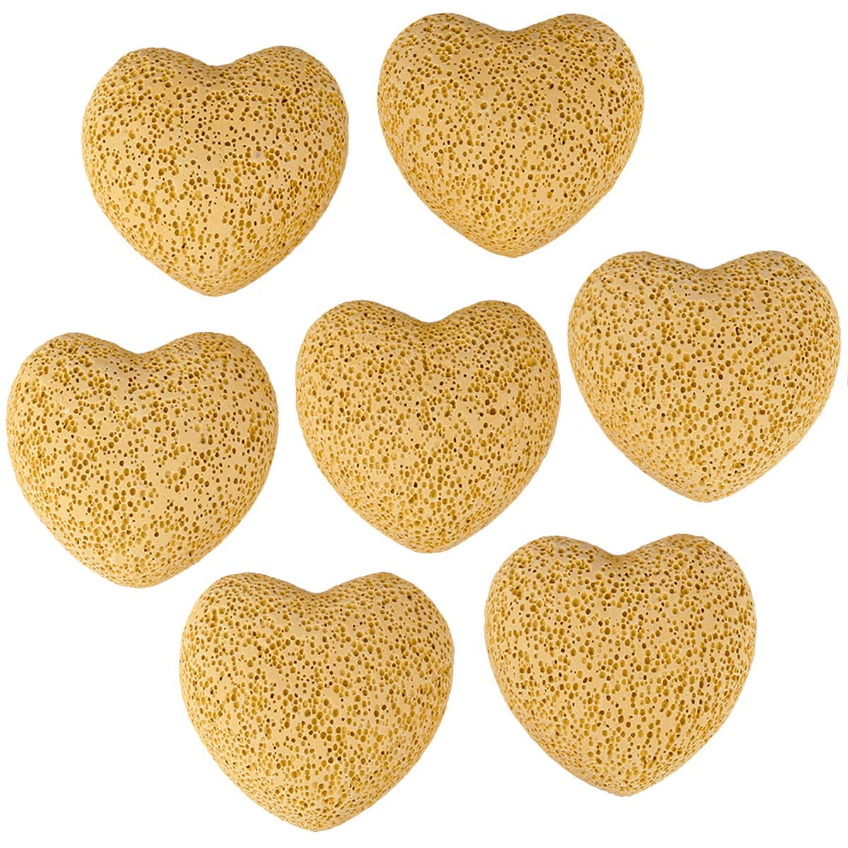 Nupuyai 10pcs Heart Palm Worry Stone for Chakra Reiki Healing Anxiety Pocket Love Stone for Home Office Decoration 25mm Yellow - Image 4