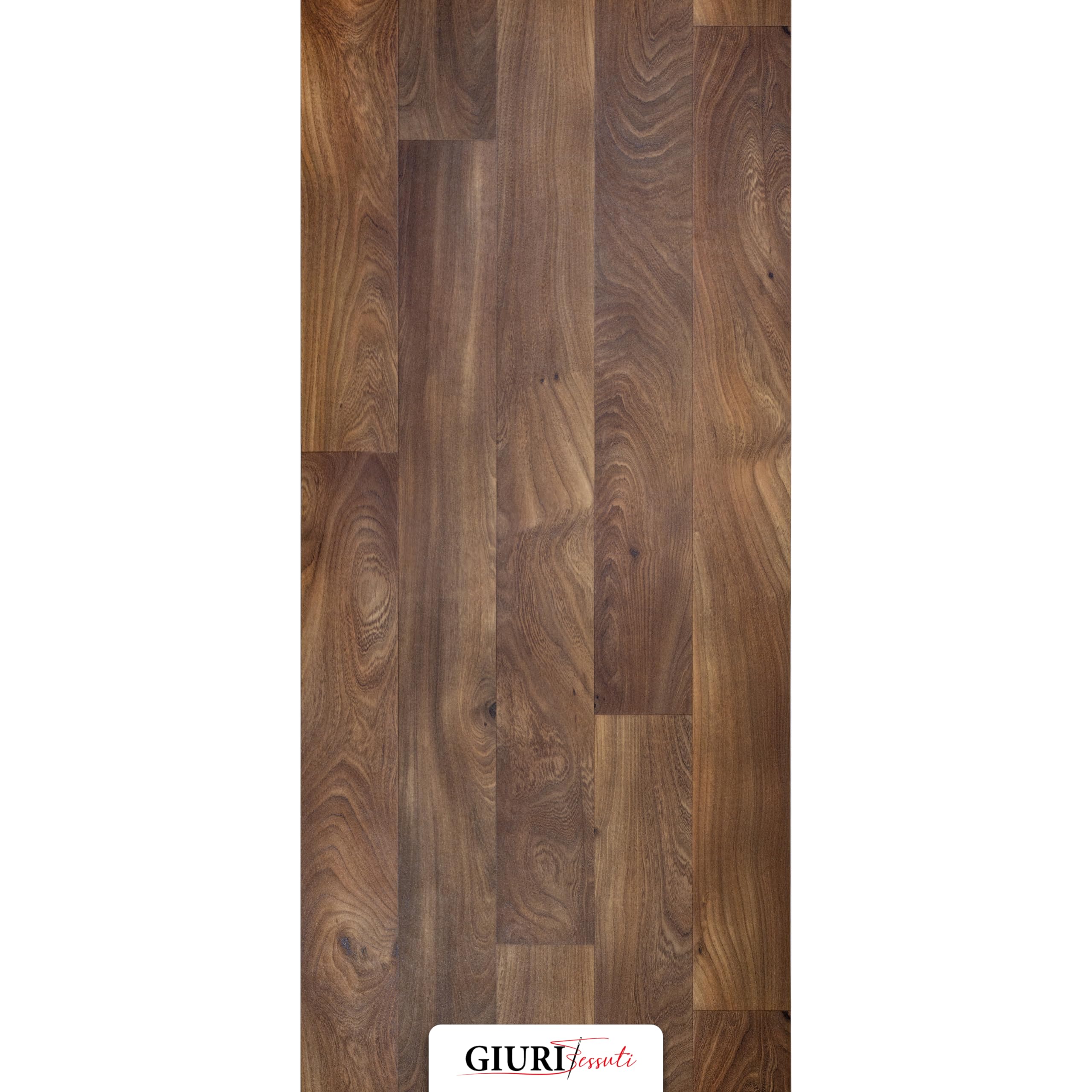 Giuri Tessuti Tappeto Runner in vinile - Passatoia Antiscivolo per Cucina Bagno - Largo 50 cm - Effetto Legno Parquet - Antimacchia (140 Cm, MANDORLA)