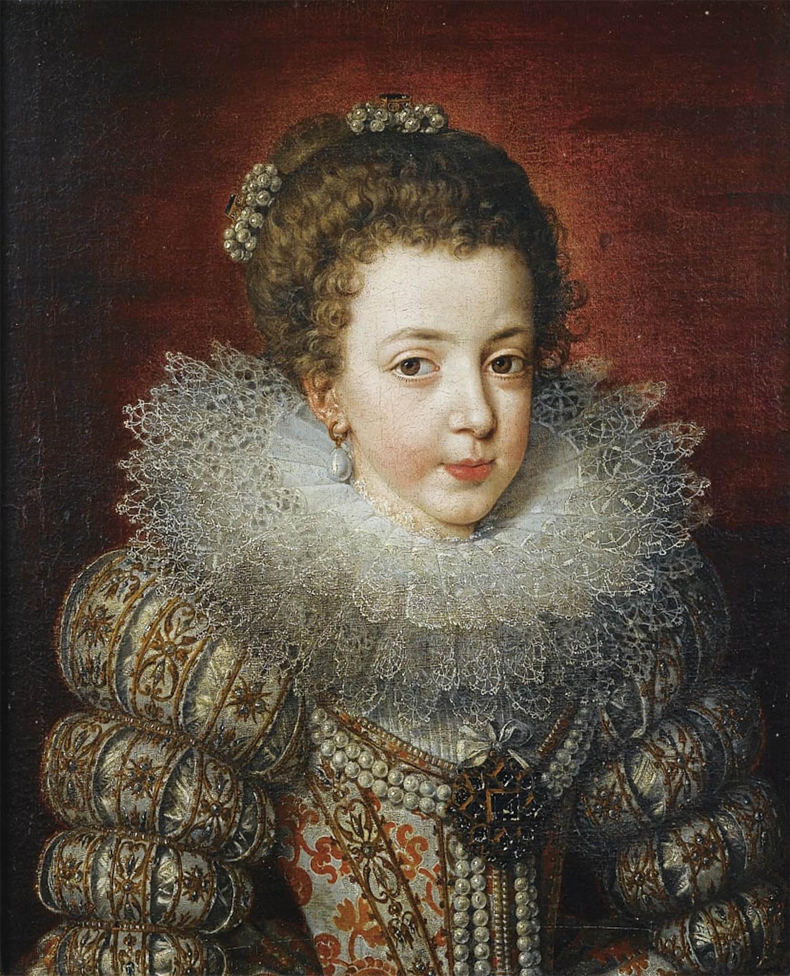 Serendipitp No Frame Vintage Picture Print On Canvas Wall Art Poster Portrait Of Queen Consort Of Spain By Pourbus The Younger Artwork Print Poster For Wall Decor 60X90cm