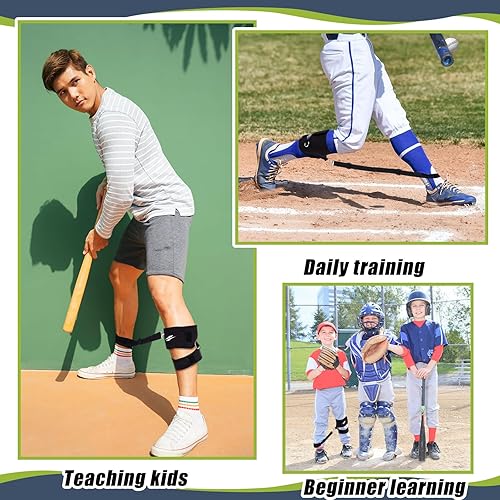 Miniatura 7 de Wettarn Baseball Hitting Training Aid Softball Training Harness Baseball Practice Equipment for Stepping Out Leg Pulling Out Overstriding Lunging