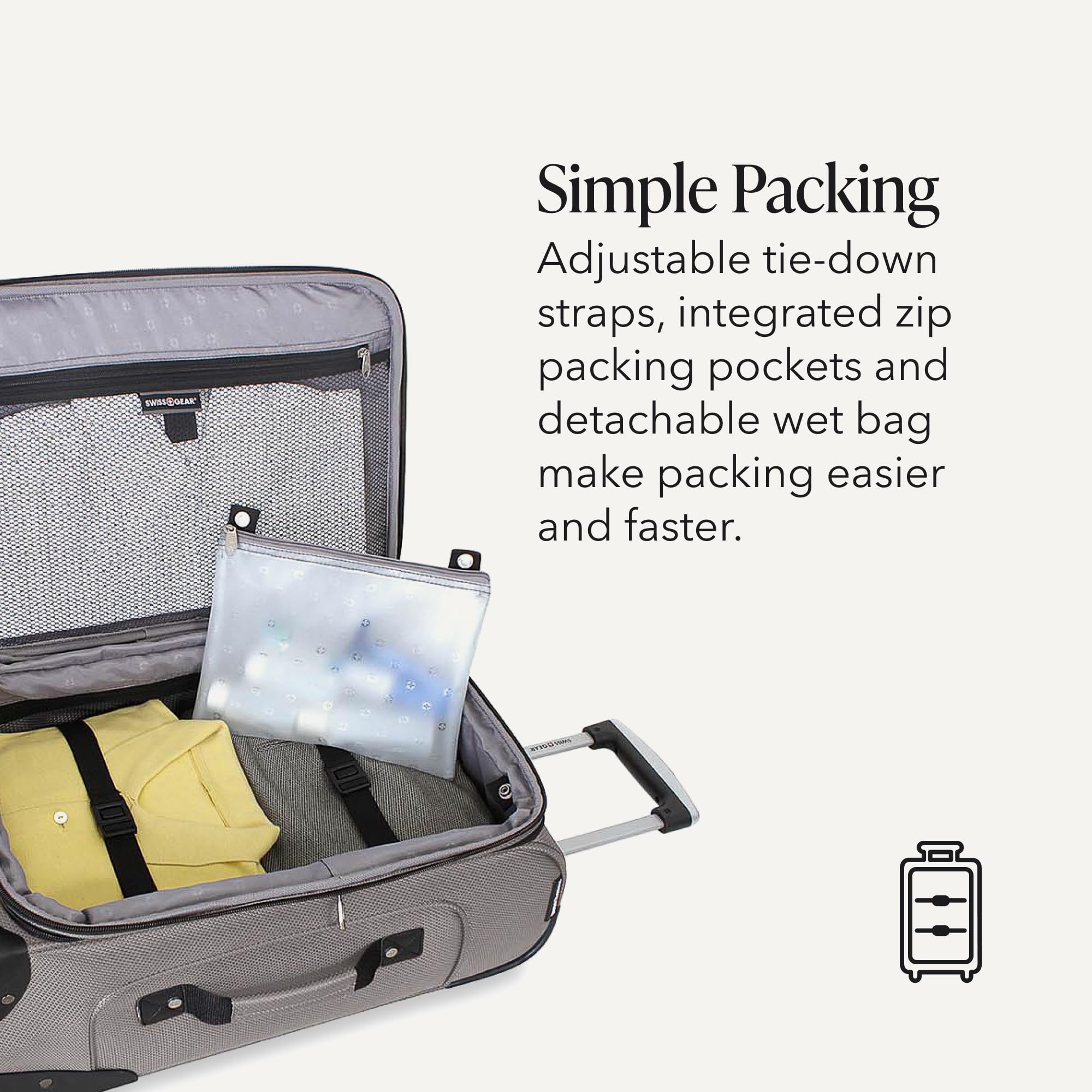 SwissGear Sion Softside Expandable Roller Luggage, Pewter, 3-Piece Set (21/25/29) view 5
