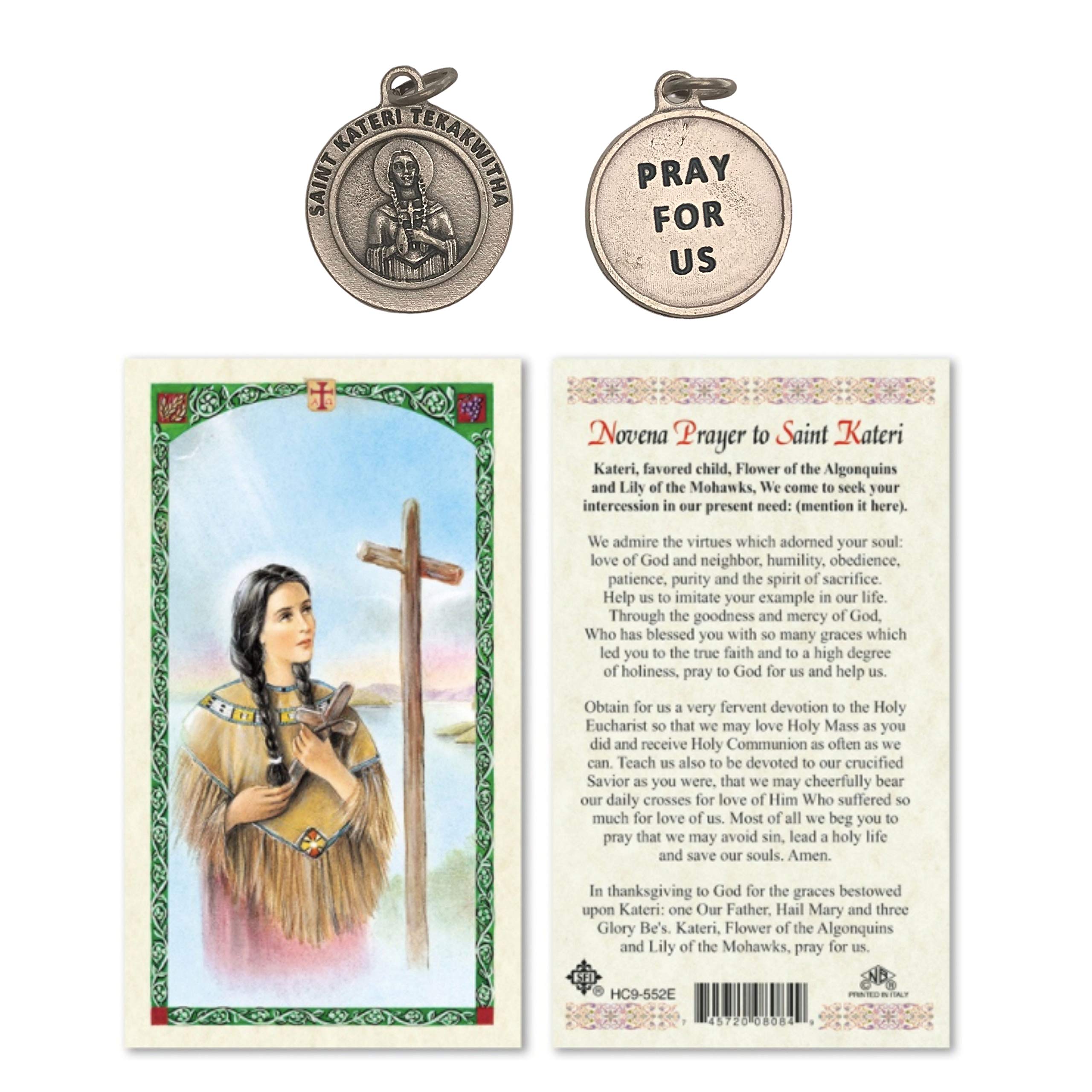 Buy H Holly Lines St Kateri Tekakwitha Laminated Prayer Card And Medal