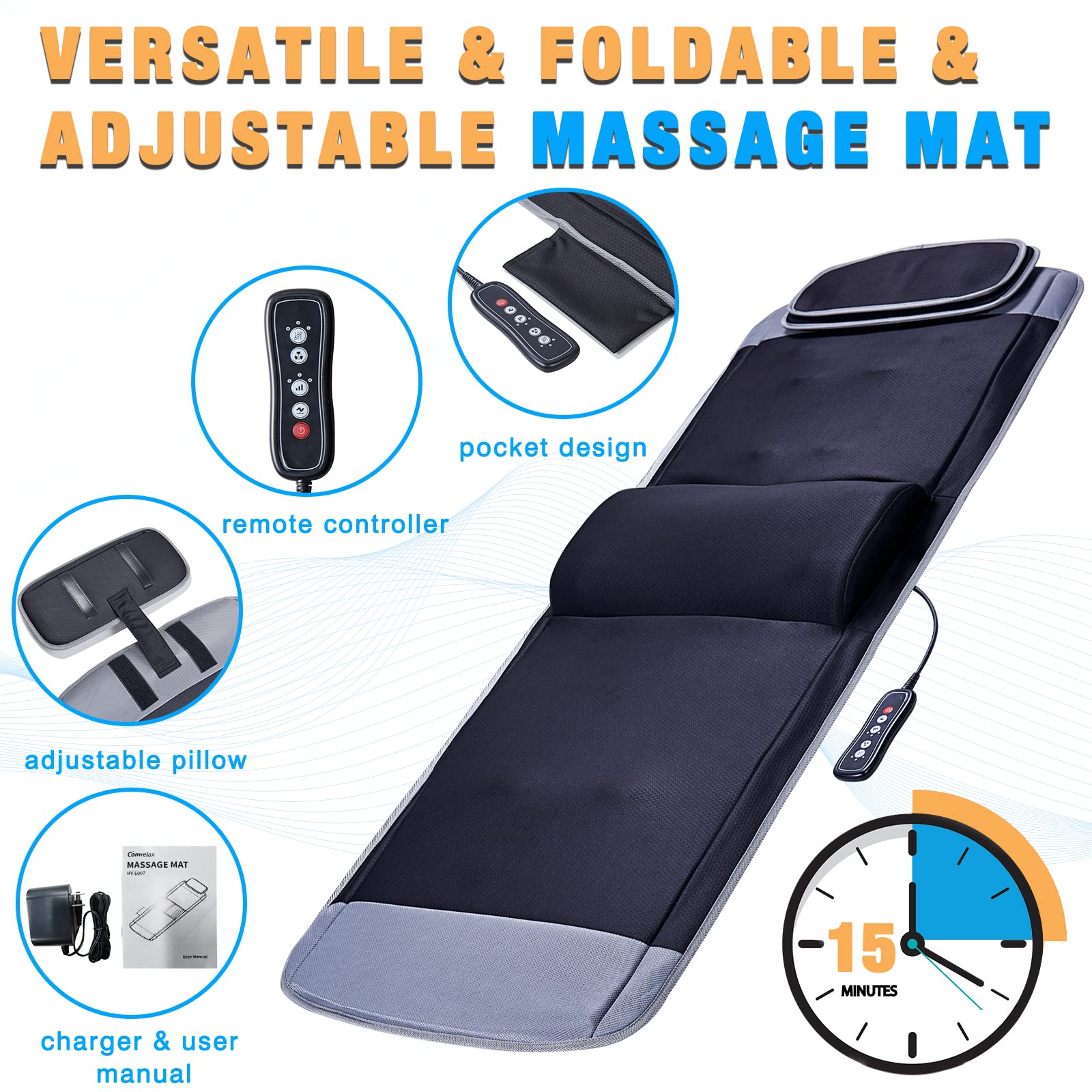 Buy Comrelax Massage Mat with Vibration and Twist Massage,Adjustable