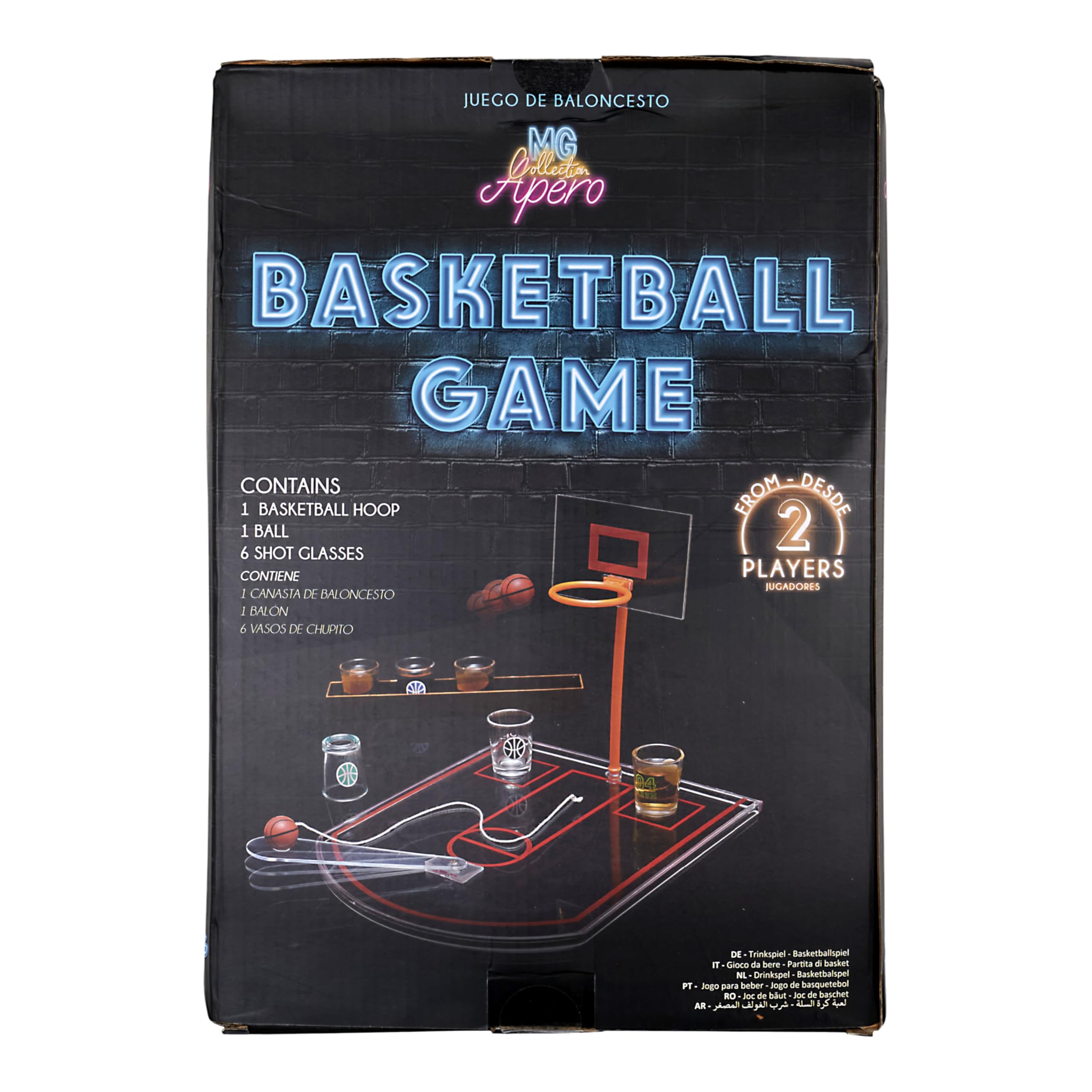 Mister Gadget mg3039 gioco a bere BASKET PP/vetro bianco, 24 x 31 x 22.5 cm