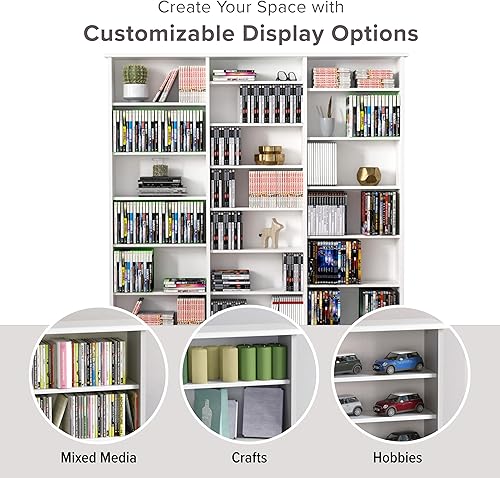 Miniatura 16 de Prepac - Gabinete de almacenamiento para CDs, Madera Cerezo/Negro,Blanco