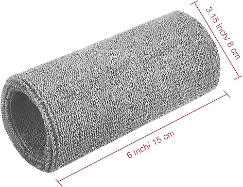 Vista 10 de Willbond Muñequera deportiva de 6 pulgadas, bandas elásticas atléticas para deportes, 2 piezas Negro