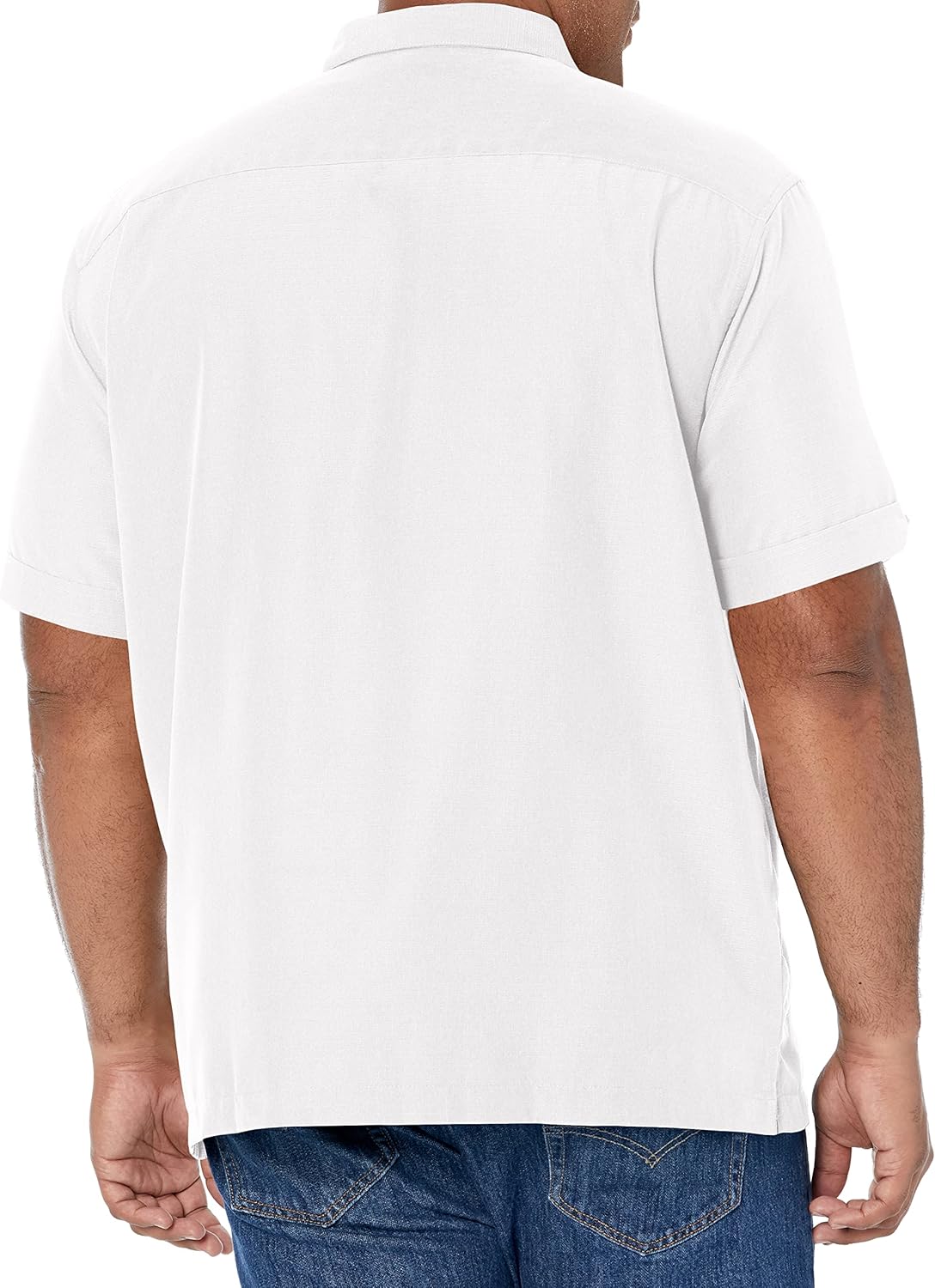 Cubavera Men's Striped Panel Dobby Short Sleeve Button-Down Shirt, Regular Fit, Point Collar, Soft Touch - Image 2