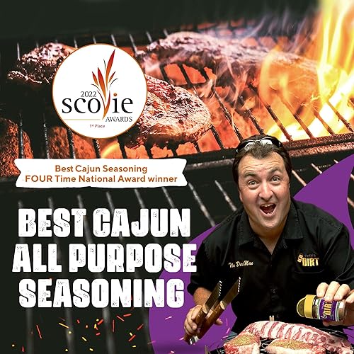 Miniatura 4 de Todd's DIRT - Botella mediana Bayou DIRT, condimento picante multiusos y condimento para barbacoa, condimento criollocajún que es ideal en todo,