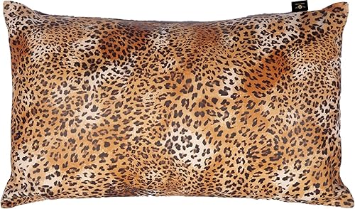 Azrah Traders Funda de almohada de cuero con estampado de tigre, funda de cojín para sofá, fundas decorativas para sala de estar y dormitorio (12 x