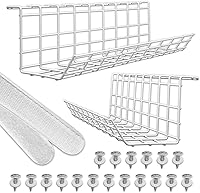 Vista 12 de Bandeja de Gestión de Cables Debajo del Escritorio, Organizador de Cables para Escritorio, Organizador de Cables, Organizador de Alambres, Gestión