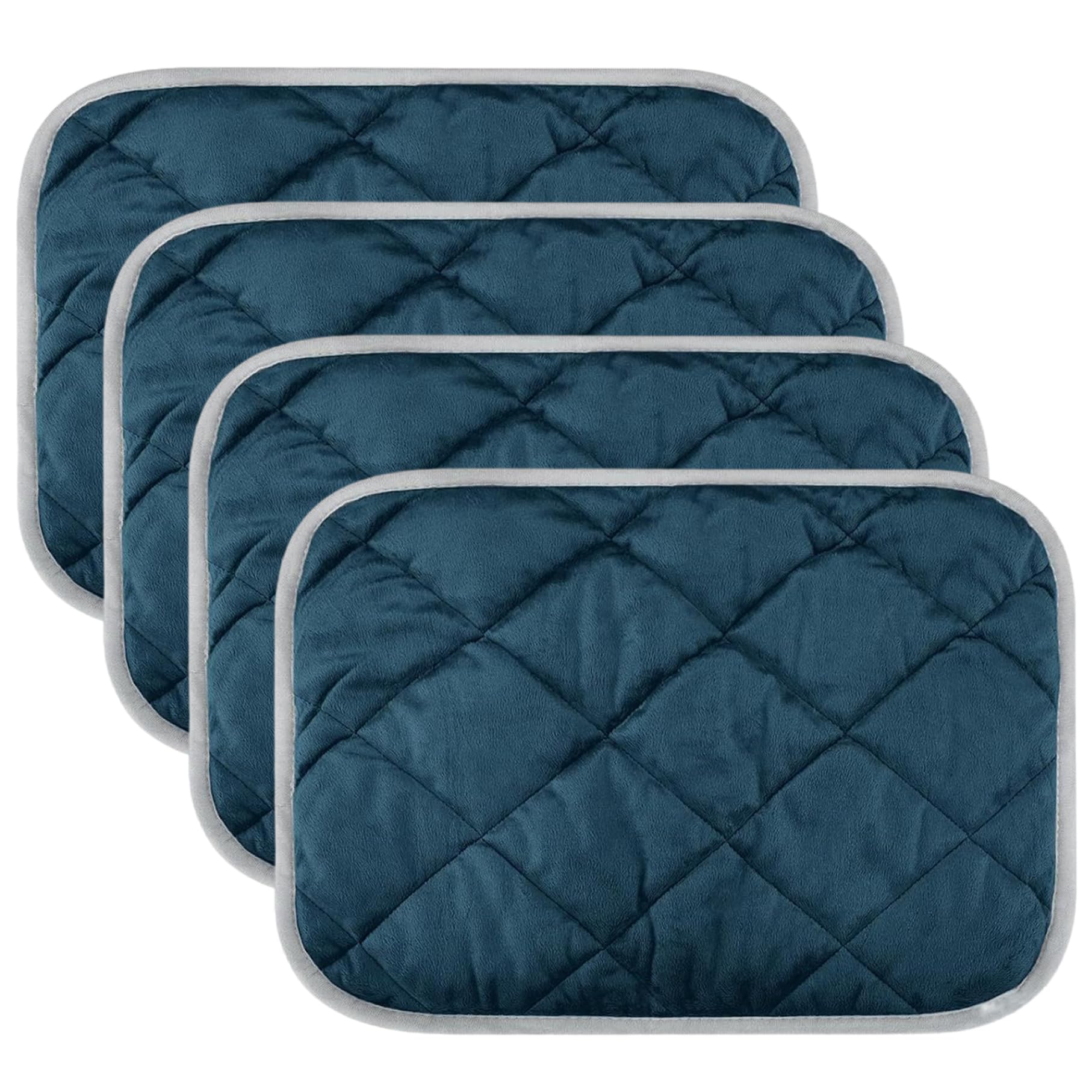 Coussin auto-chauffant chat doux : tapis lavable bleu 40x50 cm pour couchage intérieur et extérieur