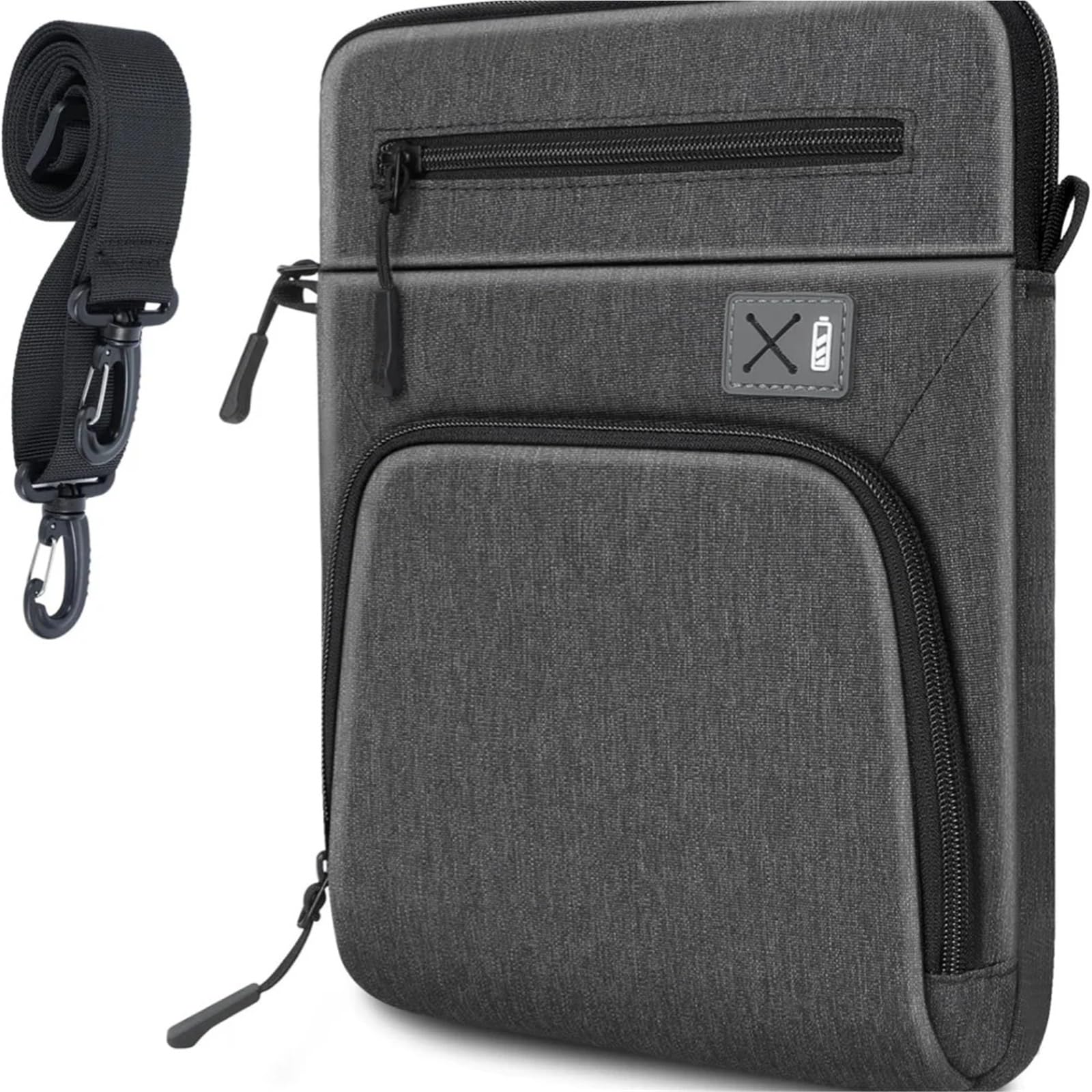 Bolsa Blanda De Tableta Bolso de la Manga de la Tableta Estuche Que Lleva de la manija de 12,9 Pulgadas con la Correa for el Hombro(Dark)