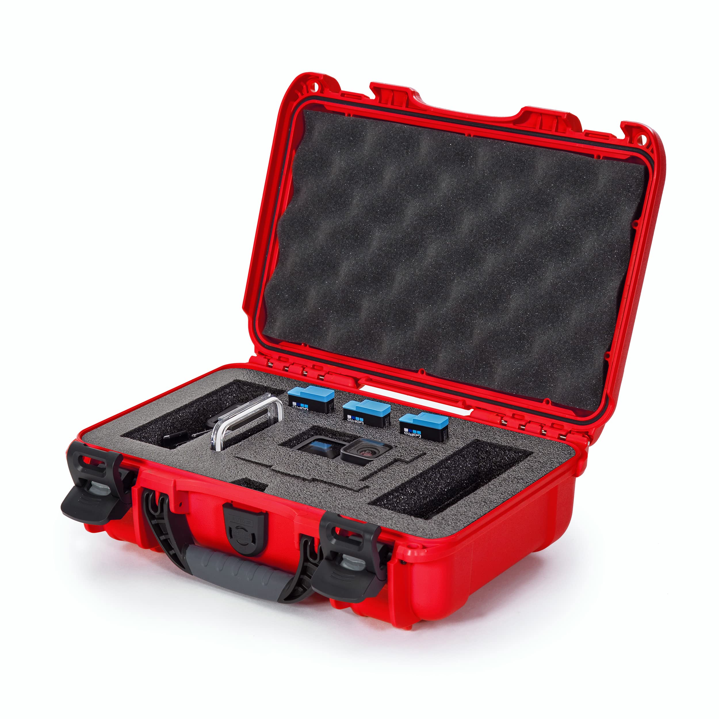 NANUK909 Waterproof Hard Case with Foam Insert for GoPro Hero 9 & 10 - Red, (909-GOPH99)