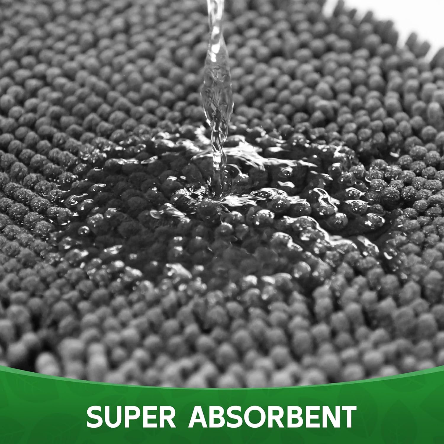 Dog Door Mat Indoor Entrance, 60" x 24" Absorbent & Quick-Drying Mud Rugs, Non-Slip Door Rugs for Entryway Indoor Washable, Soft Chenille Dog Mat for Muddy Paws