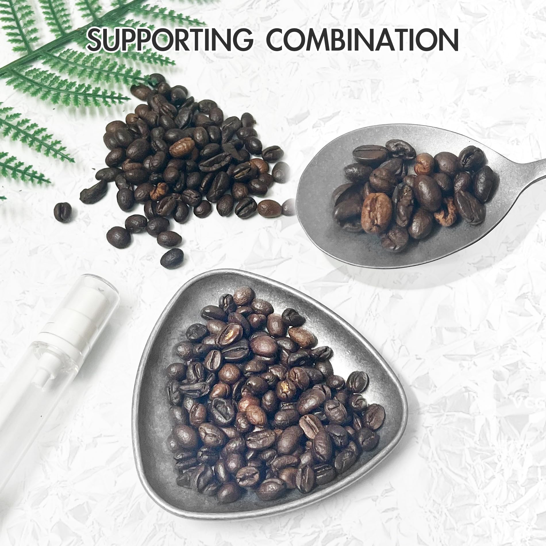 Ensemble tasse doseuse pour grains de café et flacon pulvérisateur, plateau doseur en bois de noyer, kit d'accessoires pour expresso avec réduction statique RDT pour les amateurs de café