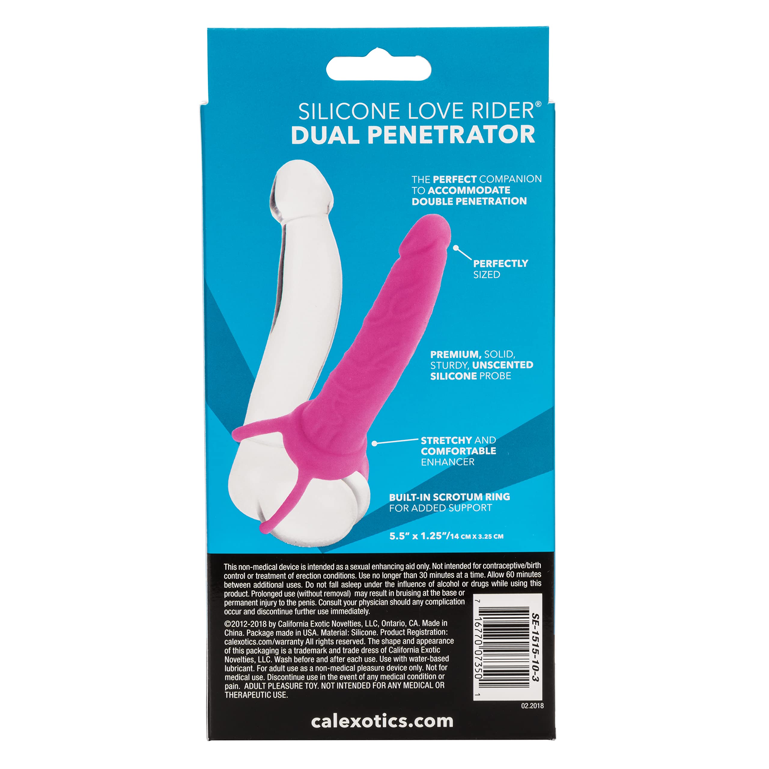 California Exotic Novelties Silicone Love Rider Double Pénétration Rose