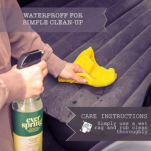 Miniatura 5 de Zone Tech - Colchón inflable de viaje para automóvil asiento trasero kit de bomba de calidad prémium almohadilla inflable para campamento para