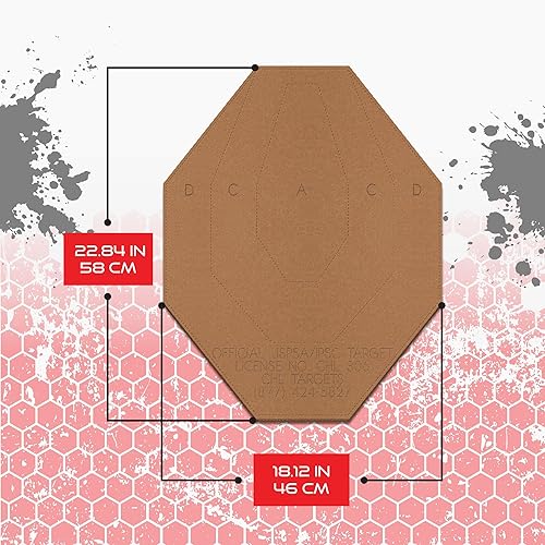 Miniatura 40 de Objetivos oficiales de cartón USPSA/IPSC, objetivo de torso de competencia, blanco de tiro de silueta, objetivos de cartón. Fabricado en EE. UU